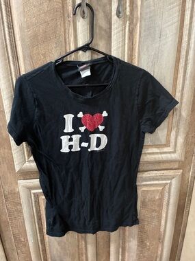 Harley-Davidson Black Tee with White Atlanta, Georgia Crest